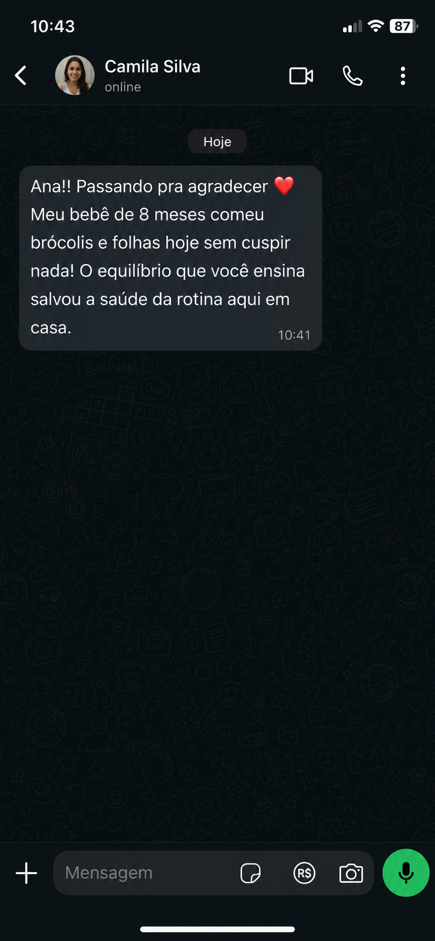 Depoimento de mãe 1